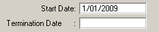 No termination date entered